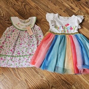2‎ Marie Nicole Toddler Girl Size Small 12-18m Pink Ruffle Tulle Birthday Dress